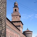 particolare castello sforzesco milano